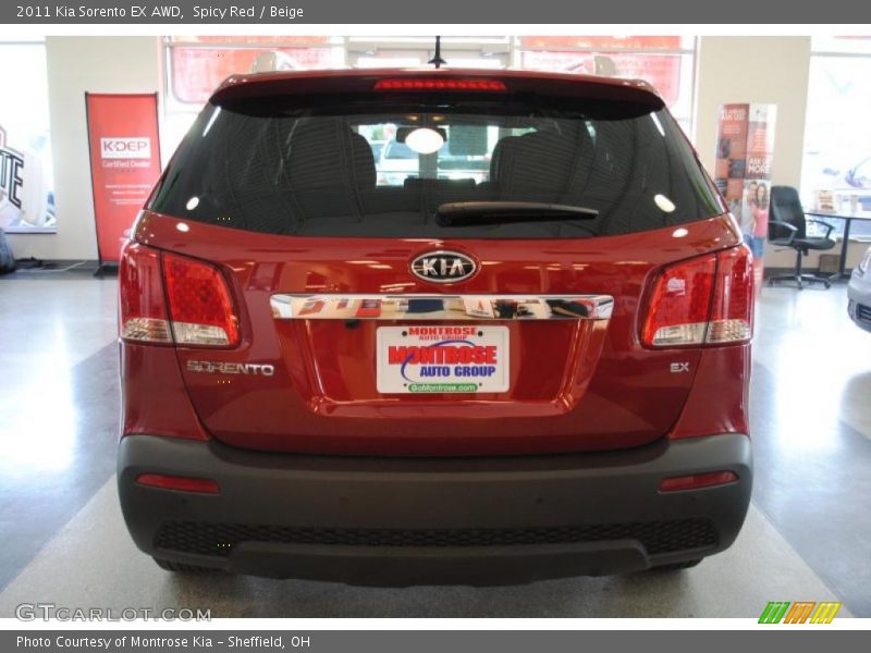Spicy Red / Beige 2011 Kia Sorento EX AWD