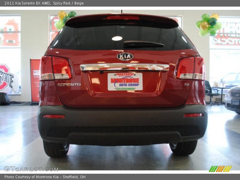 Spicy Red / Beige 2011 Kia Sorento EX AWD
