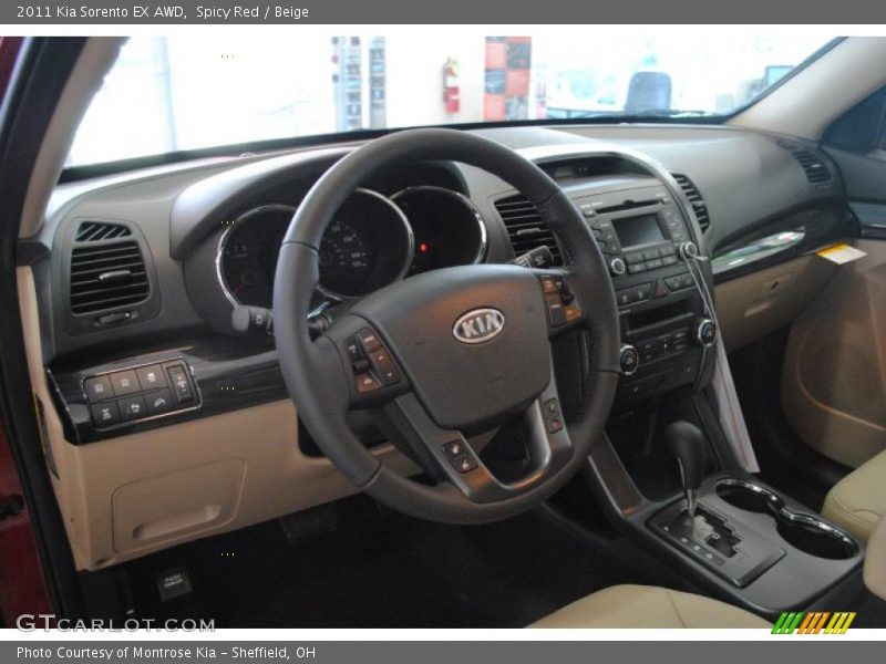 Spicy Red / Beige 2011 Kia Sorento EX AWD