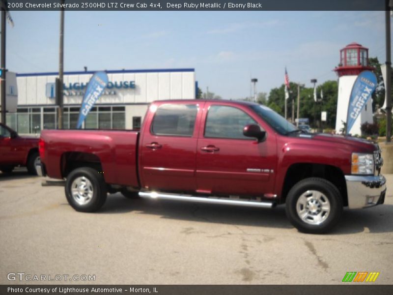 Deep Ruby Metallic / Ebony Black 2008 Chevrolet Silverado 2500HD LTZ Crew Cab 4x4