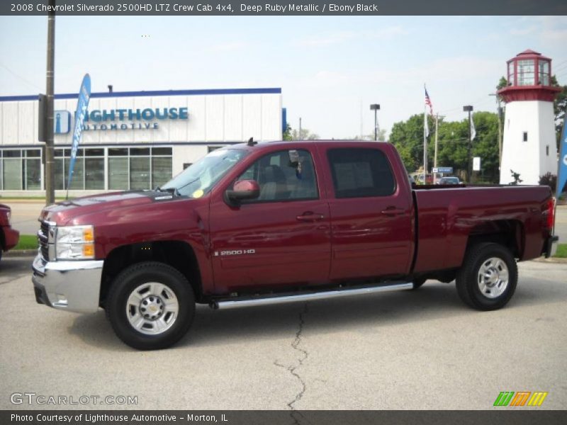 Deep Ruby Metallic / Ebony Black 2008 Chevrolet Silverado 2500HD LTZ Crew Cab 4x4