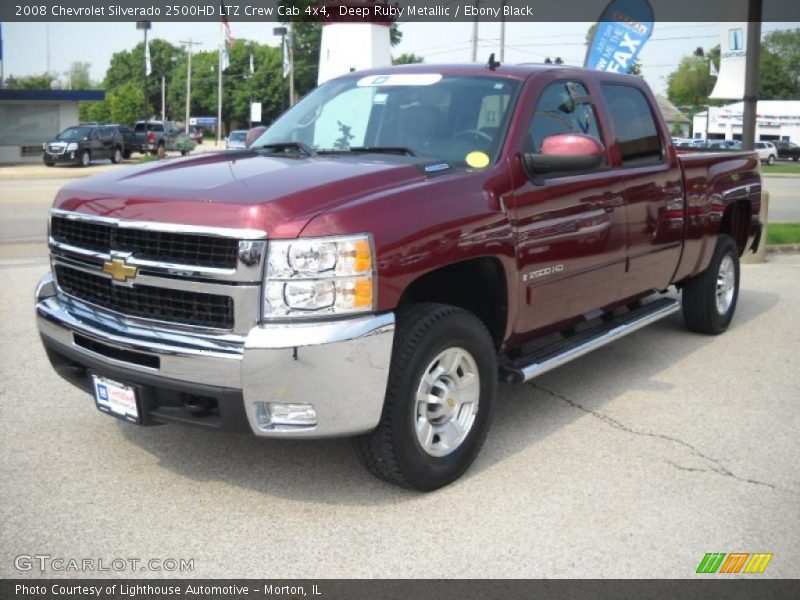 Deep Ruby Metallic / Ebony Black 2008 Chevrolet Silverado 2500HD LTZ Crew Cab 4x4