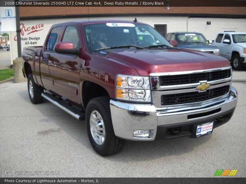 Deep Ruby Metallic / Ebony Black 2008 Chevrolet Silverado 2500HD LTZ Crew Cab 4x4