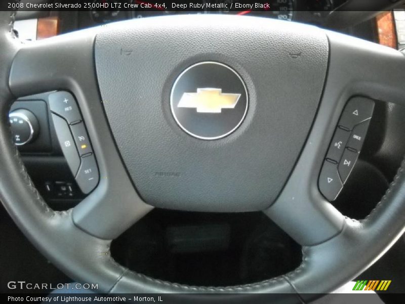 Deep Ruby Metallic / Ebony Black 2008 Chevrolet Silverado 2500HD LTZ Crew Cab 4x4