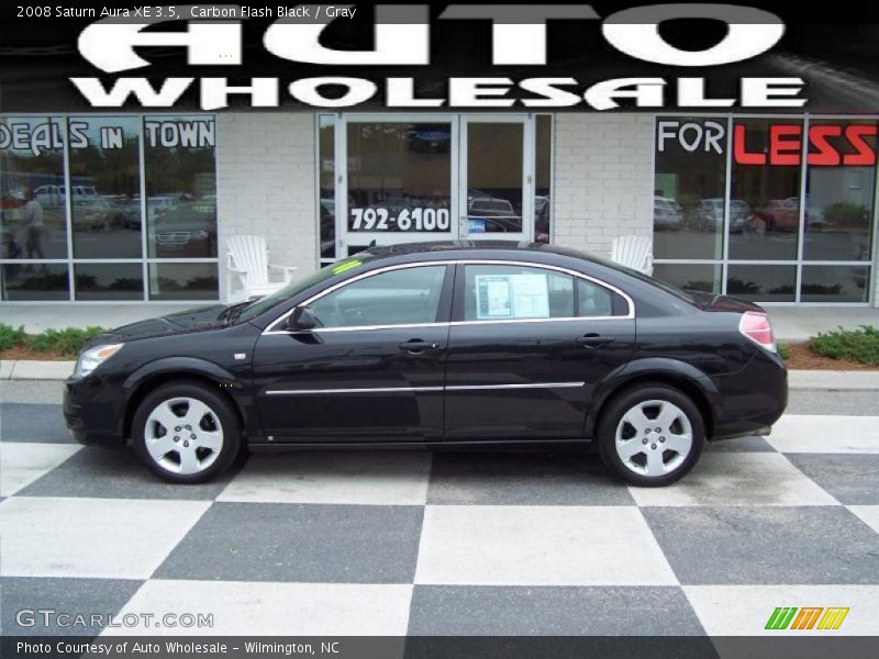 Carbon Flash Black / Gray 2008 Saturn Aura XE 3.5