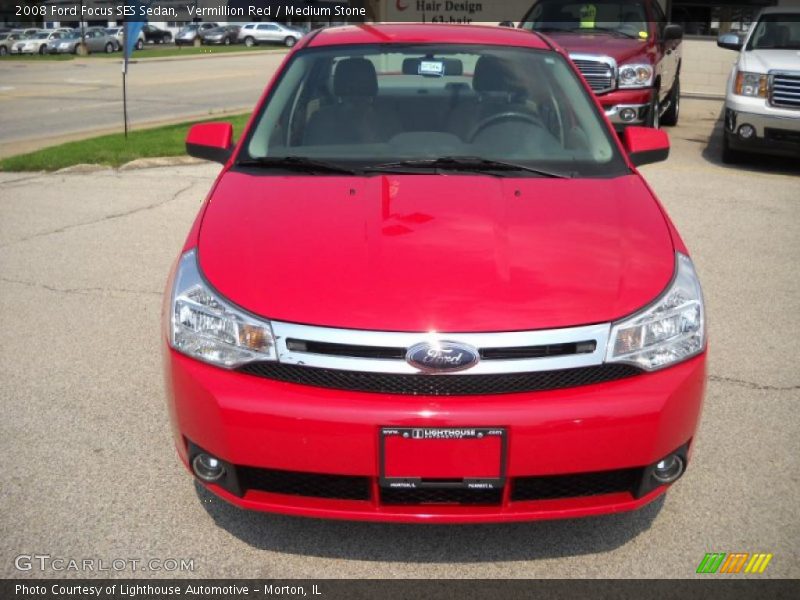 Vermillion Red / Medium Stone 2008 Ford Focus SES Sedan