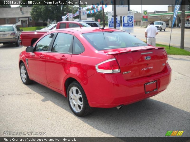 Vermillion Red / Medium Stone 2008 Ford Focus SES Sedan
