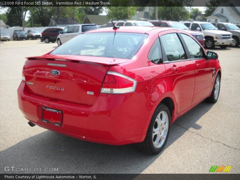 Vermillion Red / Medium Stone 2008 Ford Focus SES Sedan