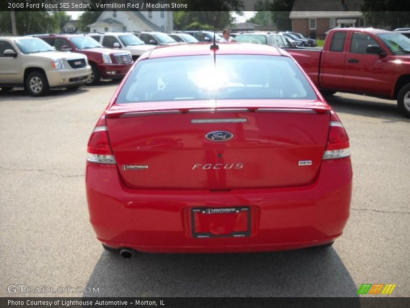 Vermillion Red / Medium Stone 2008 Ford Focus SES Sedan