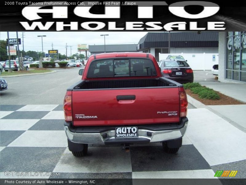 Impulse Red Pearl / Taupe 2008 Toyota Tacoma PreRunner Access Cab