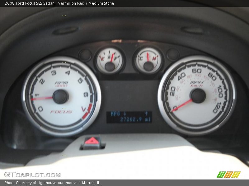 Vermillion Red / Medium Stone 2008 Ford Focus SES Sedan