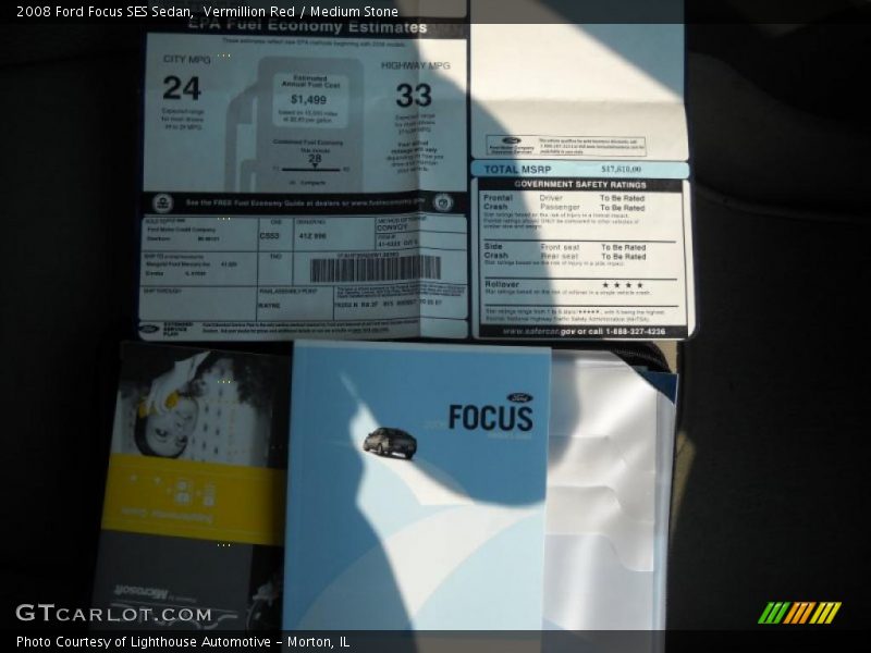 Vermillion Red / Medium Stone 2008 Ford Focus SES Sedan