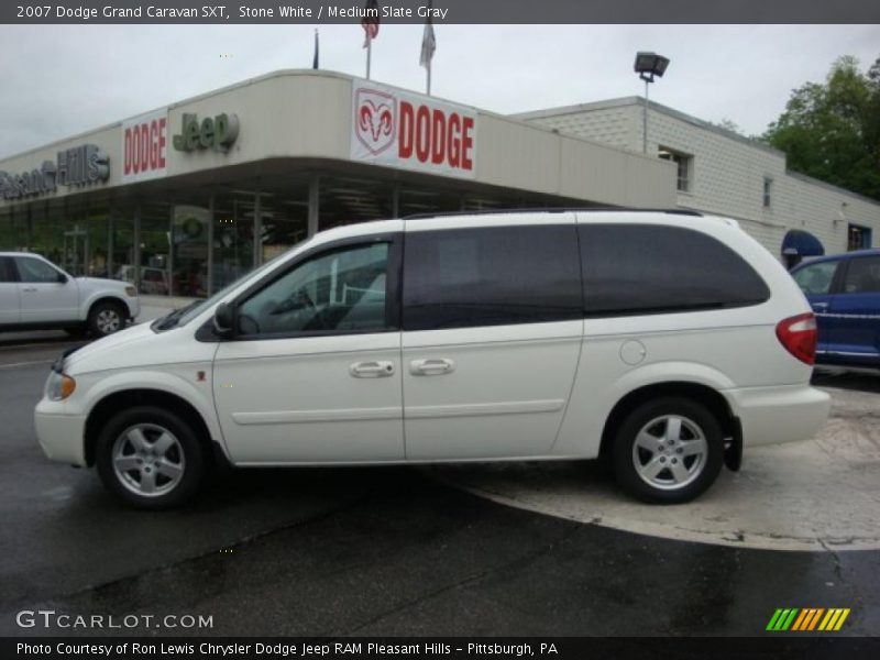 Stone White / Medium Slate Gray 2007 Dodge Grand Caravan SXT