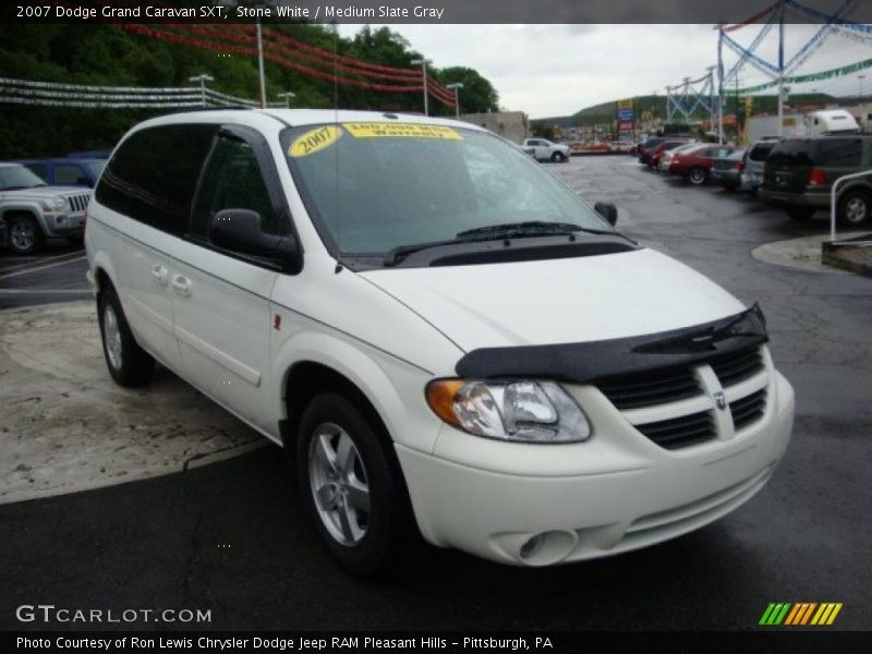 Stone White / Medium Slate Gray 2007 Dodge Grand Caravan SXT