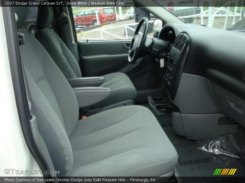 Stone White / Medium Slate Gray 2007 Dodge Grand Caravan SXT