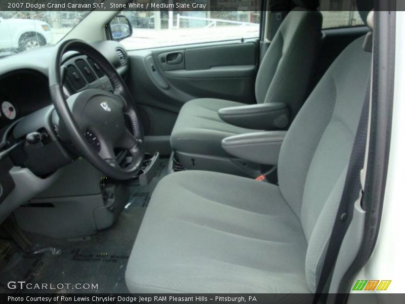 Stone White / Medium Slate Gray 2007 Dodge Grand Caravan SXT