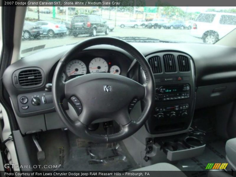 Stone White / Medium Slate Gray 2007 Dodge Grand Caravan SXT
