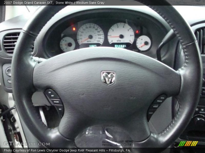 Stone White / Medium Slate Gray 2007 Dodge Grand Caravan SXT