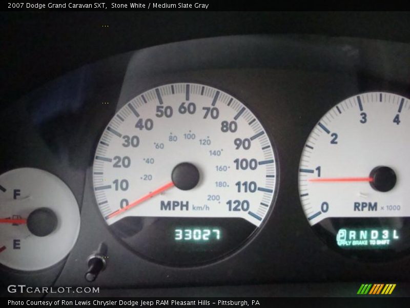 Stone White / Medium Slate Gray 2007 Dodge Grand Caravan SXT