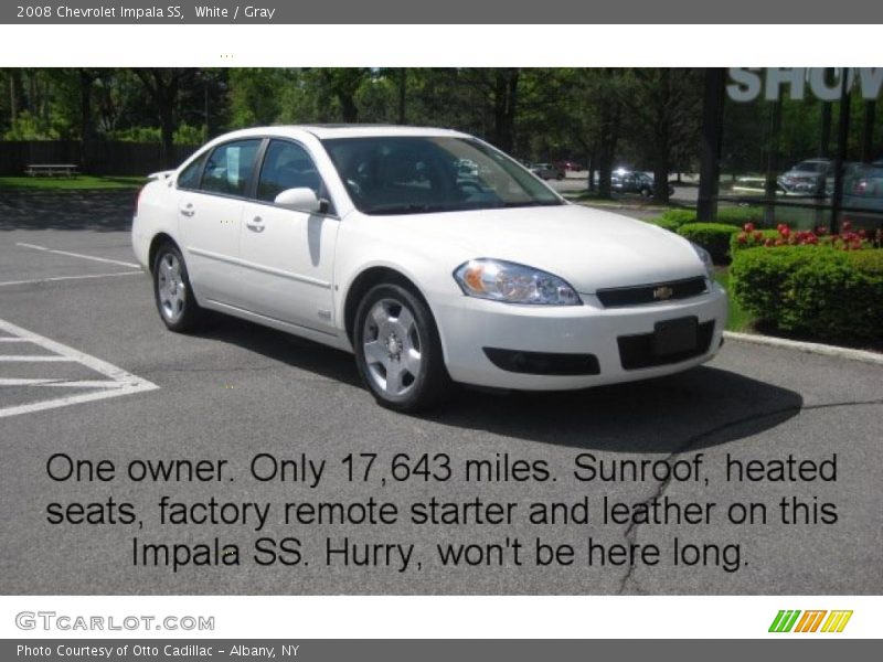 White / Gray 2008 Chevrolet Impala SS