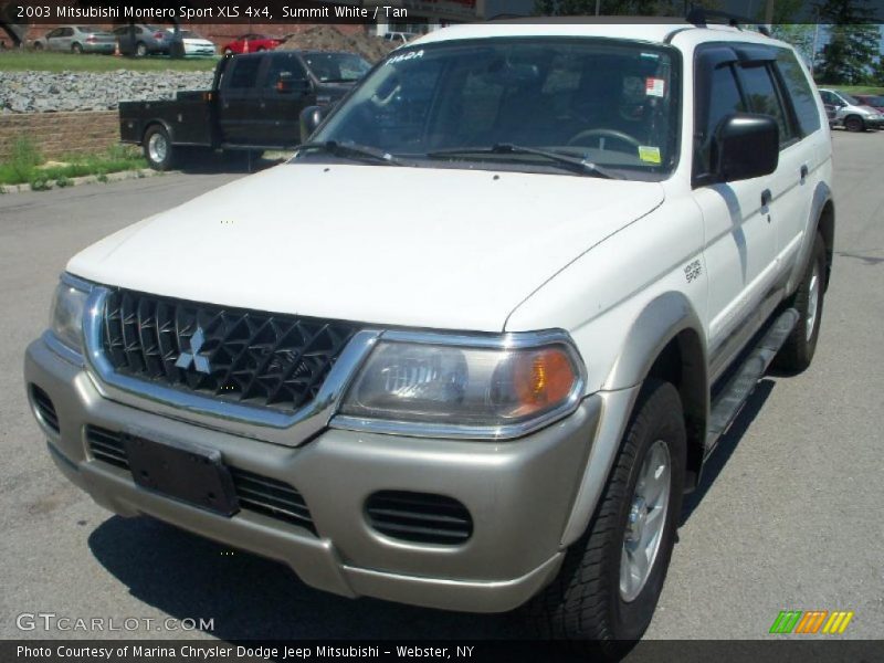 Summit White / Tan 2003 Mitsubishi Montero Sport XLS 4x4