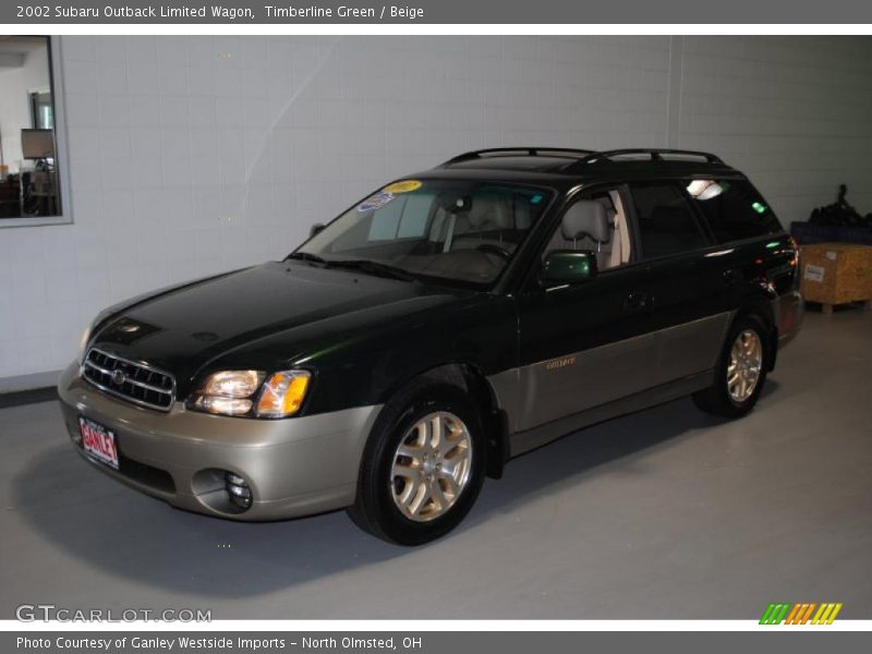 Timberline Green / Beige 2002 Subaru Outback Limited Wagon