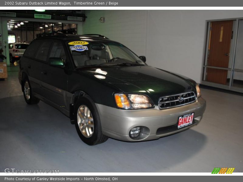 Timberline Green / Beige 2002 Subaru Outback Limited Wagon