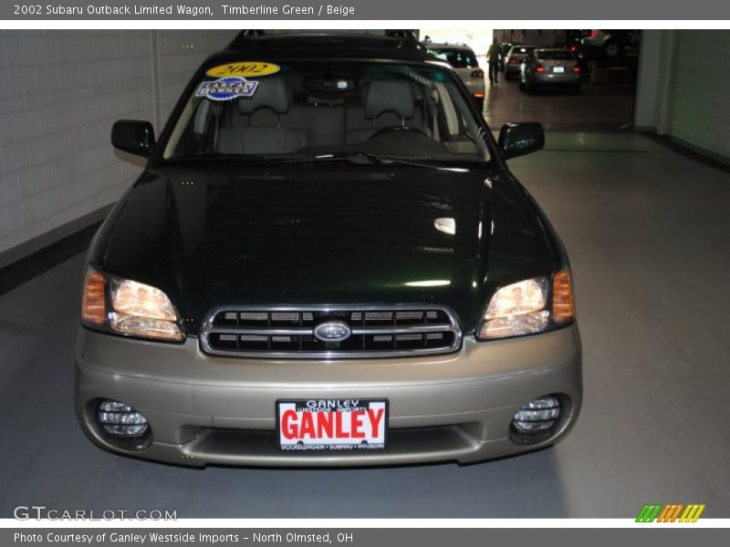 Timberline Green / Beige 2002 Subaru Outback Limited Wagon