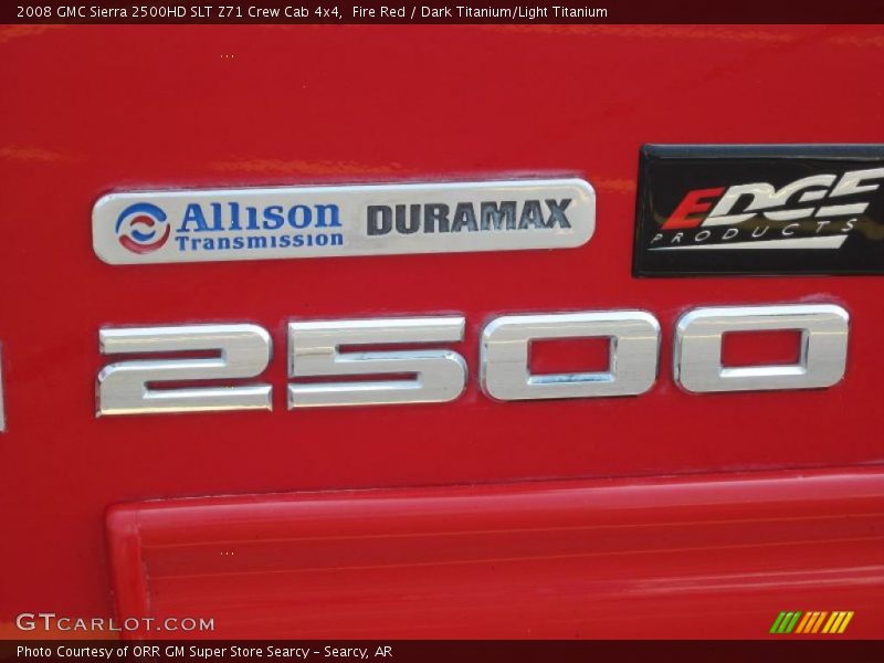Fire Red / Dark Titanium/Light Titanium 2008 GMC Sierra 2500HD SLT Z71 Crew Cab 4x4