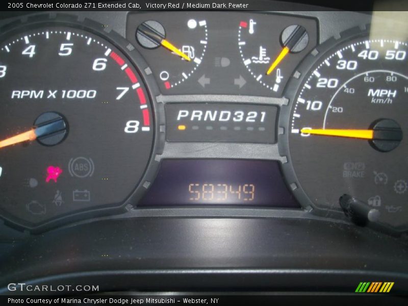 Victory Red / Medium Dark Pewter 2005 Chevrolet Colorado Z71 Extended Cab