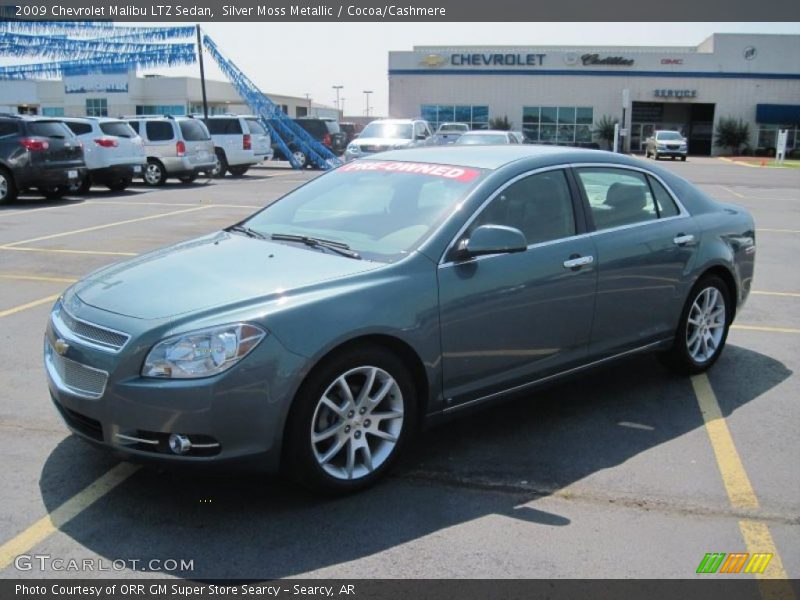 Silver Moss Metallic / Cocoa/Cashmere 2009 Chevrolet Malibu LTZ Sedan