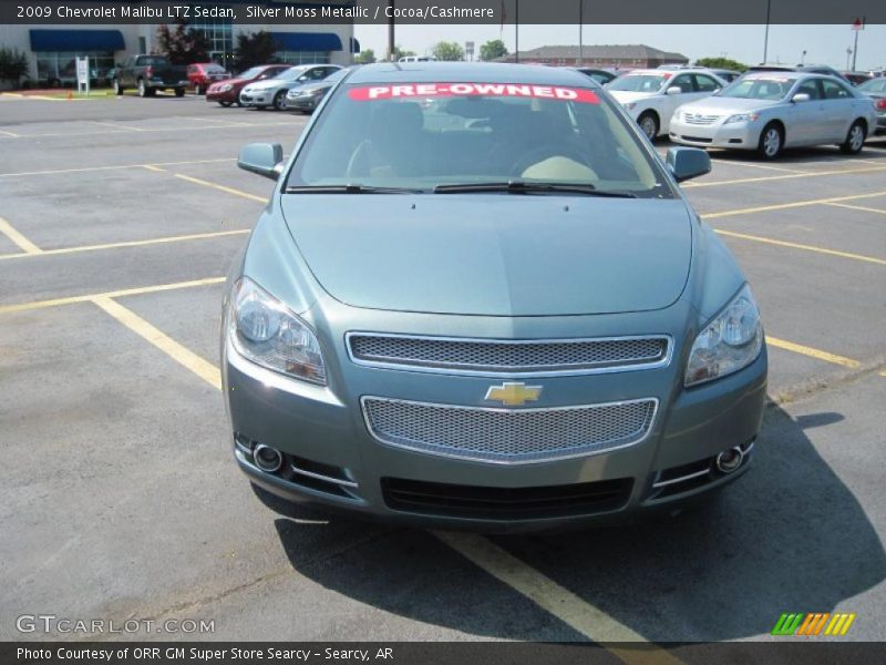 Silver Moss Metallic / Cocoa/Cashmere 2009 Chevrolet Malibu LTZ Sedan