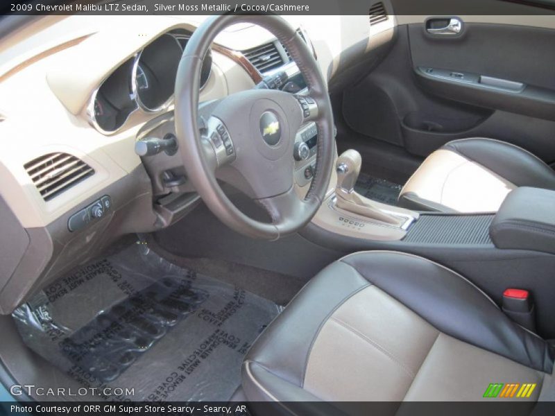 Silver Moss Metallic / Cocoa/Cashmere 2009 Chevrolet Malibu LTZ Sedan