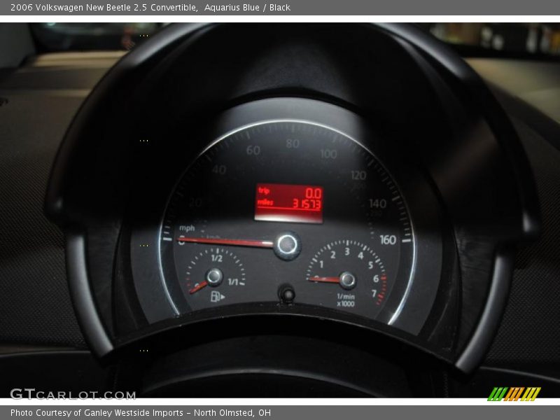 Aquarius Blue / Black 2006 Volkswagen New Beetle 2.5 Convertible
