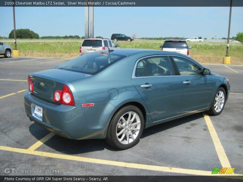 Silver Moss Metallic / Cocoa/Cashmere 2009 Chevrolet Malibu LTZ Sedan