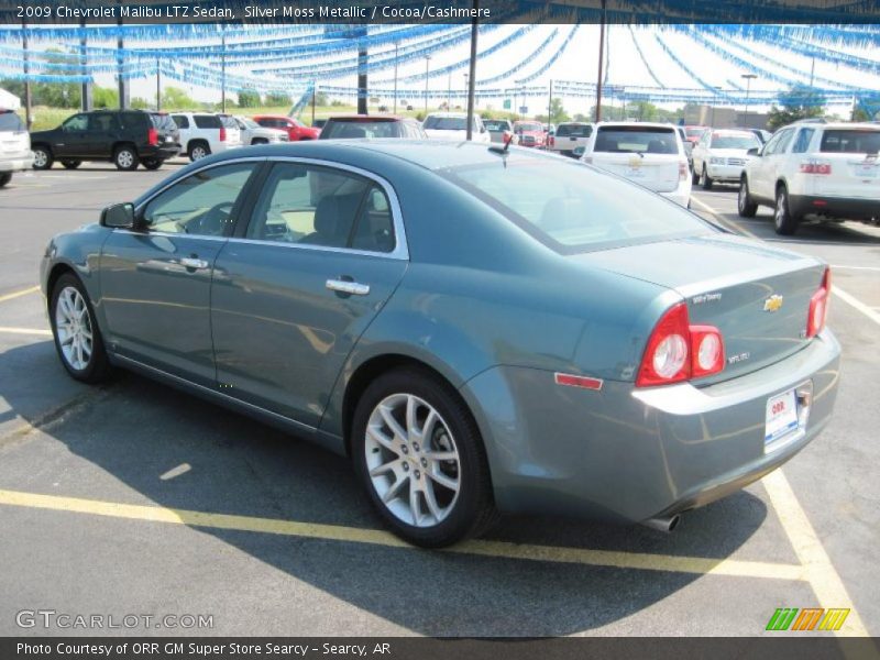 Silver Moss Metallic / Cocoa/Cashmere 2009 Chevrolet Malibu LTZ Sedan