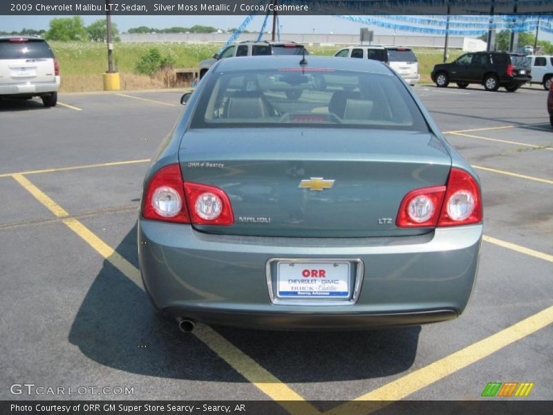 Silver Moss Metallic / Cocoa/Cashmere 2009 Chevrolet Malibu LTZ Sedan