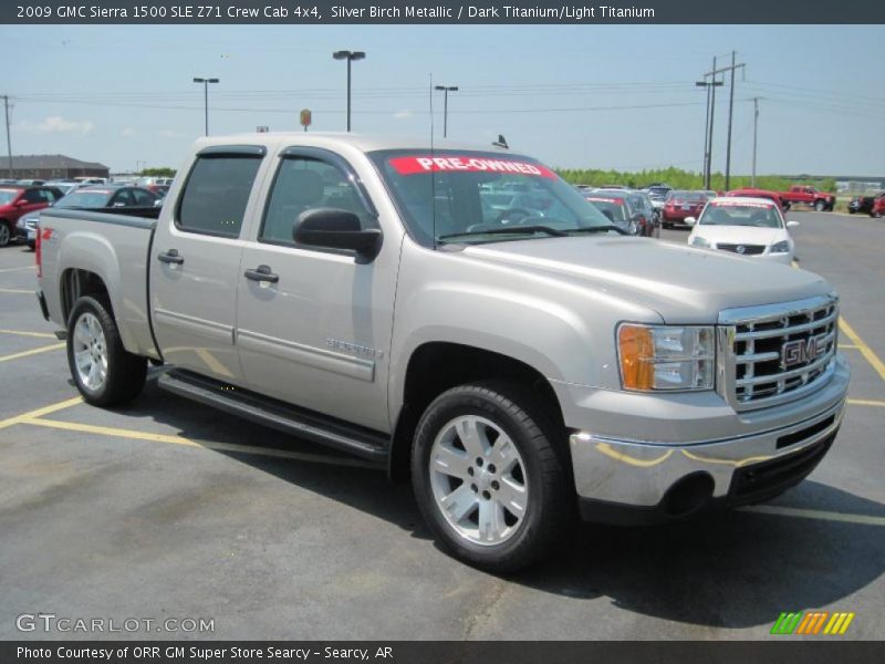 Silver Birch Metallic / Dark Titanium/Light Titanium 2009 GMC Sierra 1500 SLE Z71 Crew Cab 4x4