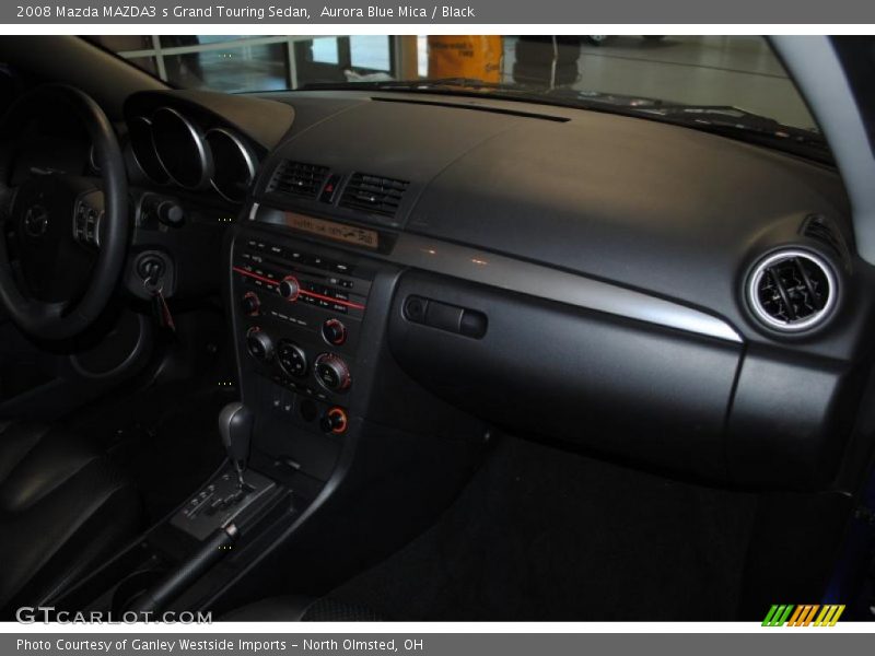 Aurora Blue Mica / Black 2008 Mazda MAZDA3 s Grand Touring Sedan