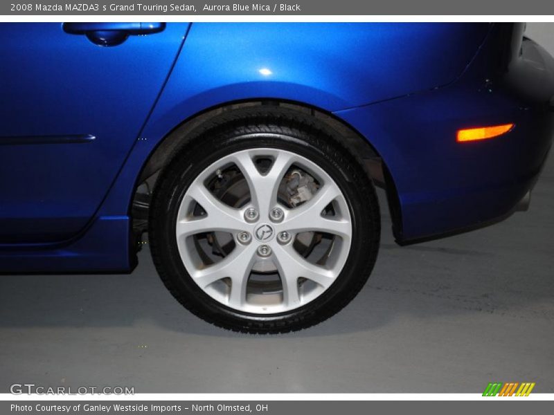 Aurora Blue Mica / Black 2008 Mazda MAZDA3 s Grand Touring Sedan