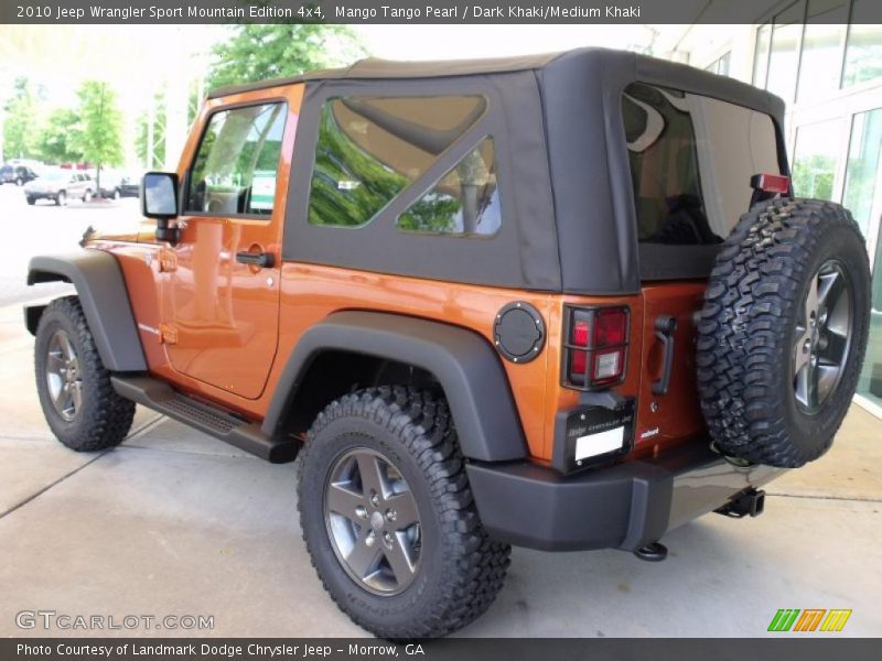 Mango Tango Pearl / Dark Khaki/Medium Khaki 2010 Jeep Wrangler Sport Mountain Edition 4x4