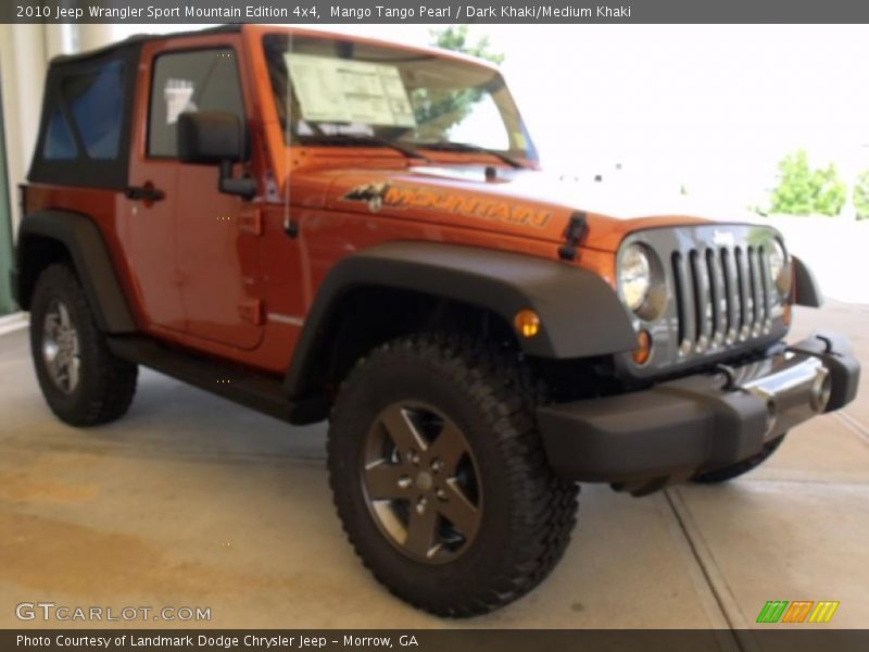 Mango Tango Pearl / Dark Khaki/Medium Khaki 2010 Jeep Wrangler Sport Mountain Edition 4x4