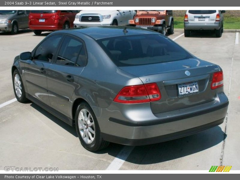 Steel Gray Metallic / Parchment 2004 Saab 9-3 Linear Sedan