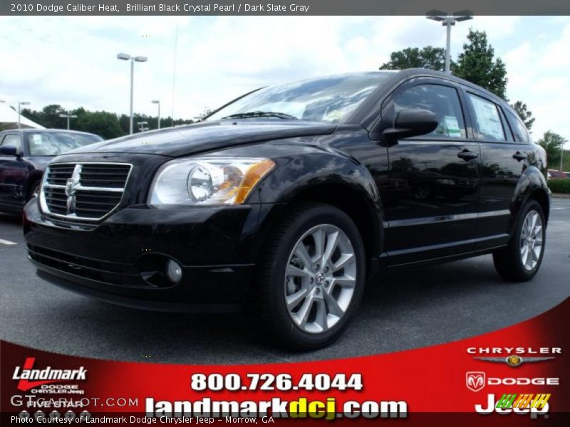 Brilliant Black Crystal Pearl / Dark Slate Gray 2010 Dodge Caliber Heat