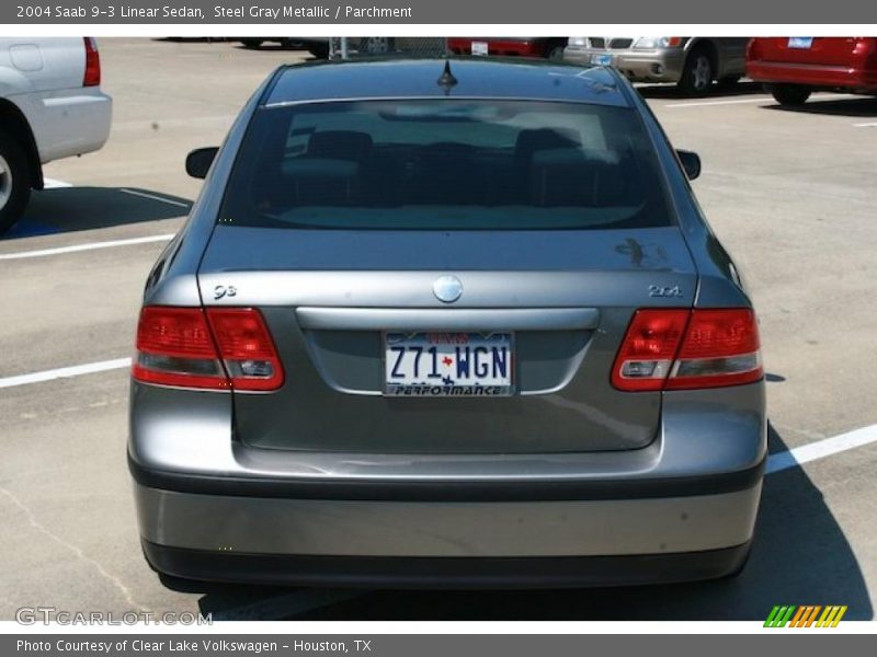 Steel Gray Metallic / Parchment 2004 Saab 9-3 Linear Sedan