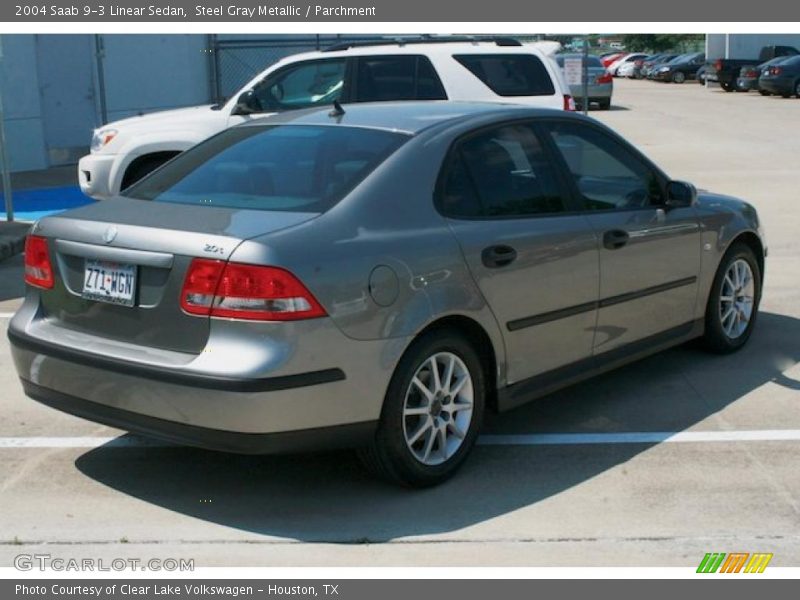 Steel Gray Metallic / Parchment 2004 Saab 9-3 Linear Sedan