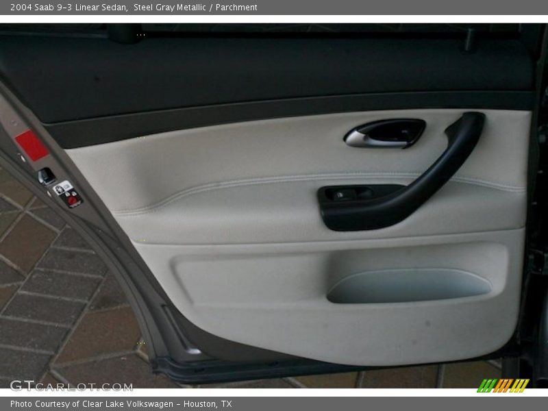 Steel Gray Metallic / Parchment 2004 Saab 9-3 Linear Sedan