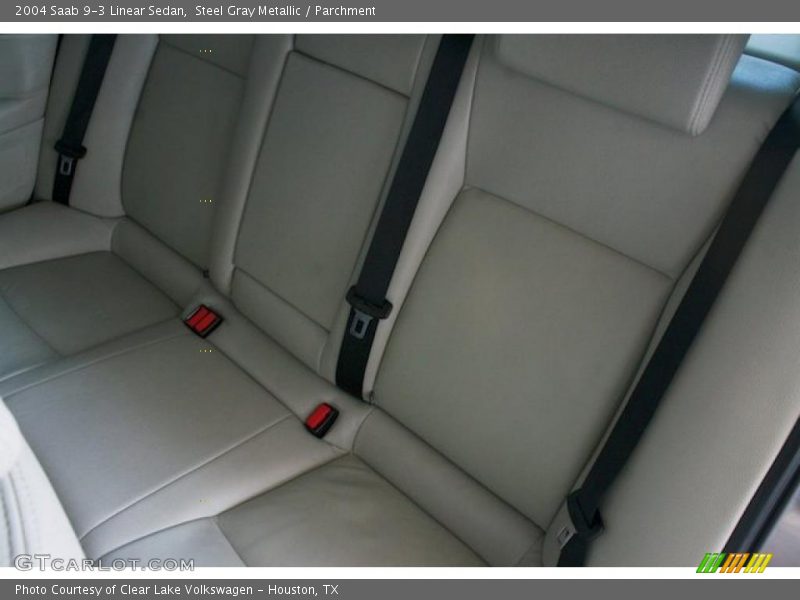 Steel Gray Metallic / Parchment 2004 Saab 9-3 Linear Sedan