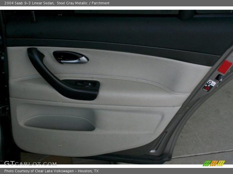 Steel Gray Metallic / Parchment 2004 Saab 9-3 Linear Sedan