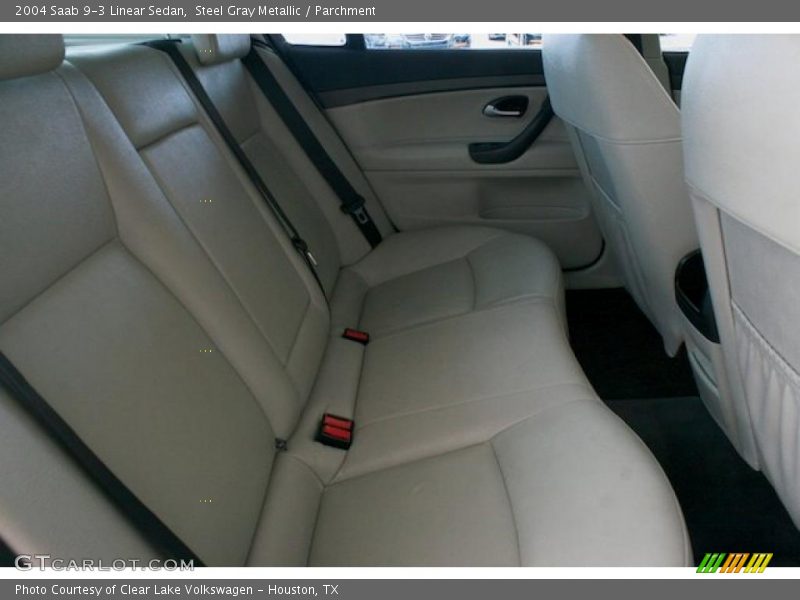 Steel Gray Metallic / Parchment 2004 Saab 9-3 Linear Sedan